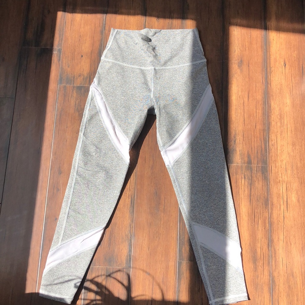 Aerie gray mesh high waisted small leggings